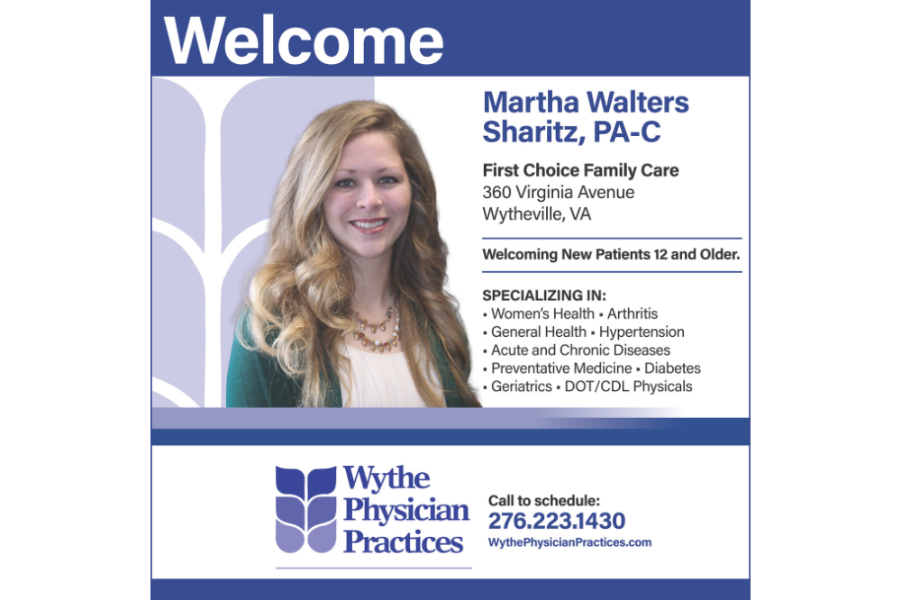 Lifelong Wytheville Resident Martha Walters Sharitz Joins First Choice Family Care